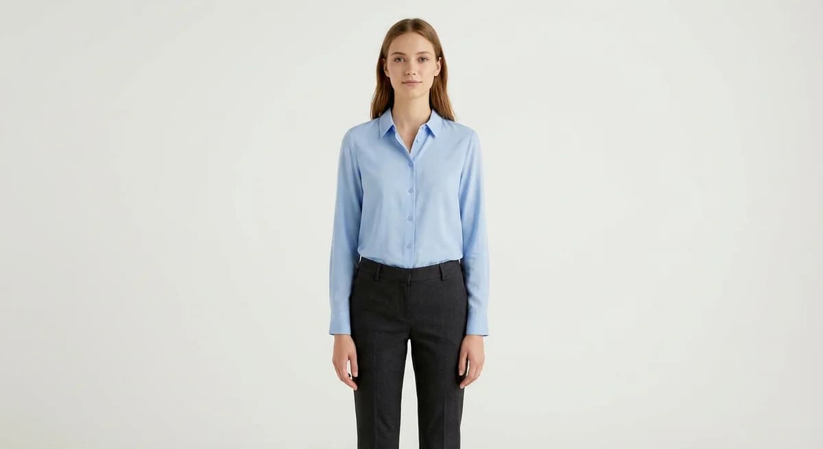 Original standing pose before AI pose change