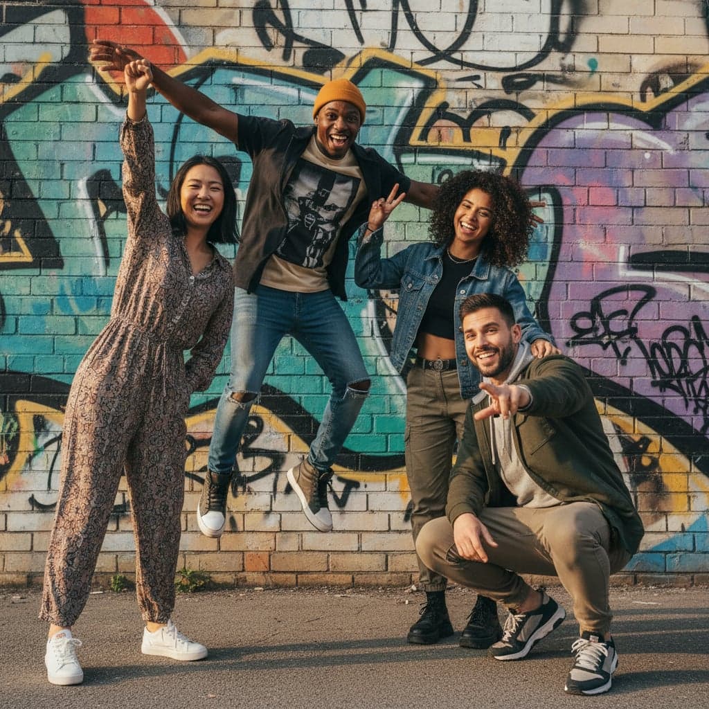 Group photo transformed into chibi plush collection with character consistency