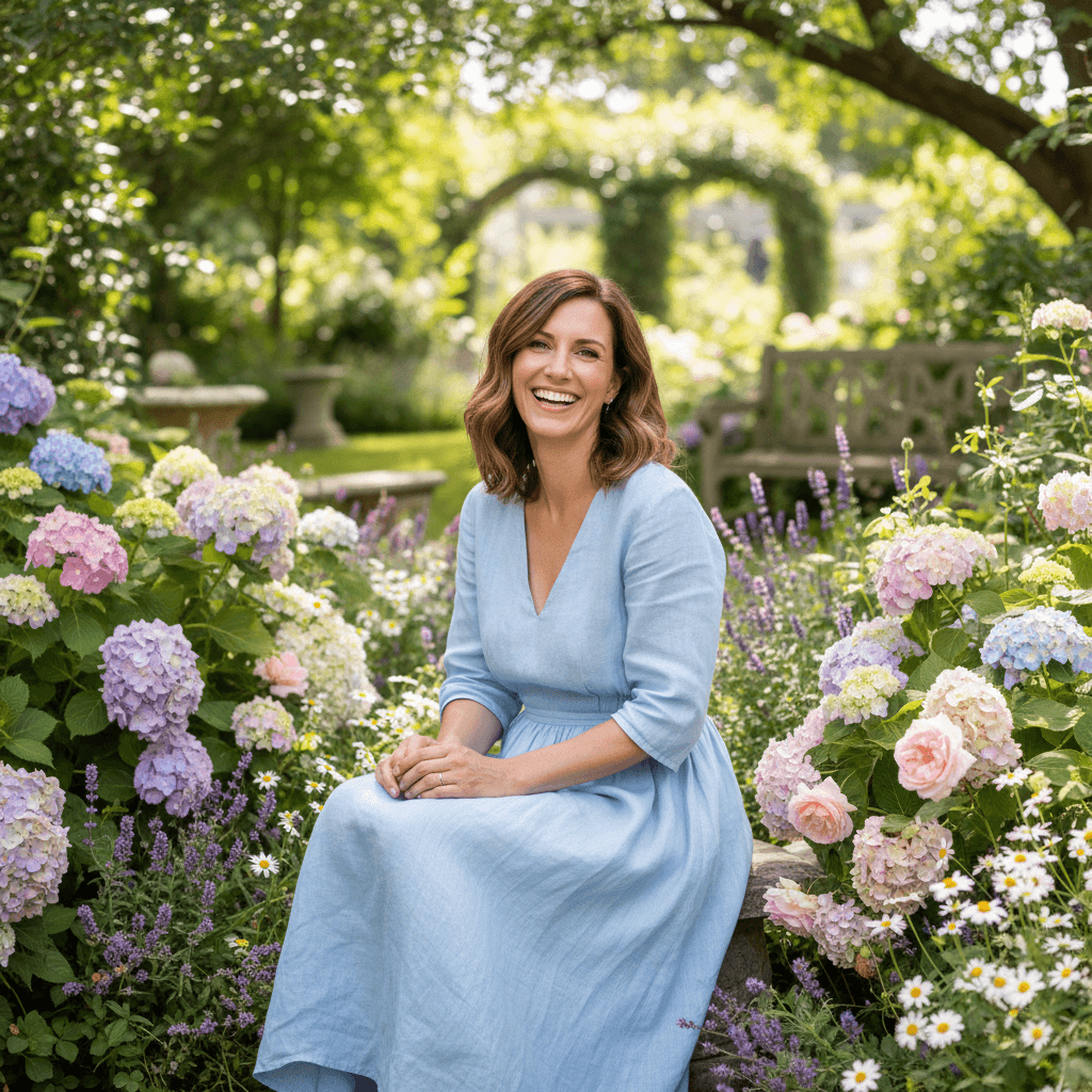 Before Surrounded by Flowers