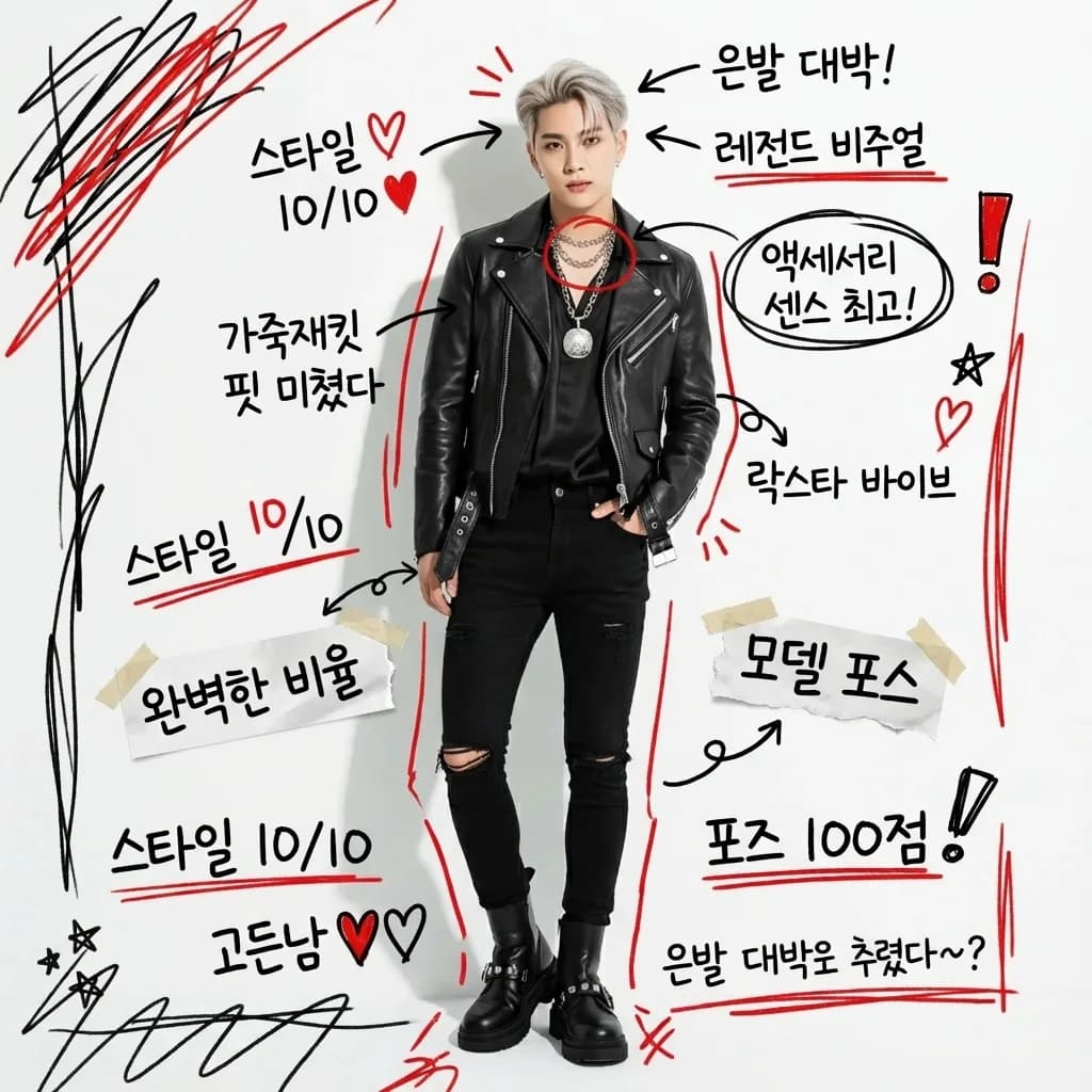 K-pop Aesthetic with doodle annotations