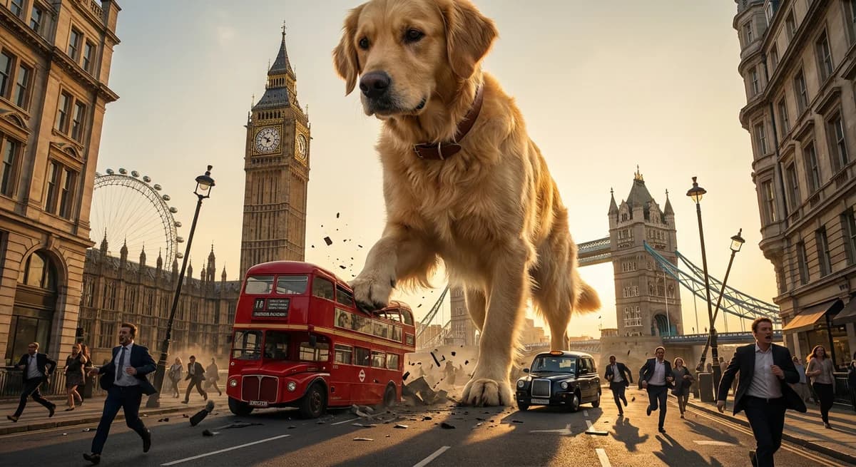 Giant dog in London streets