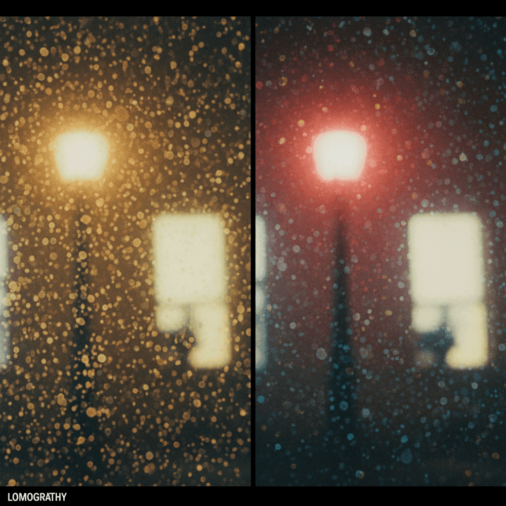 Authentic lomography grain