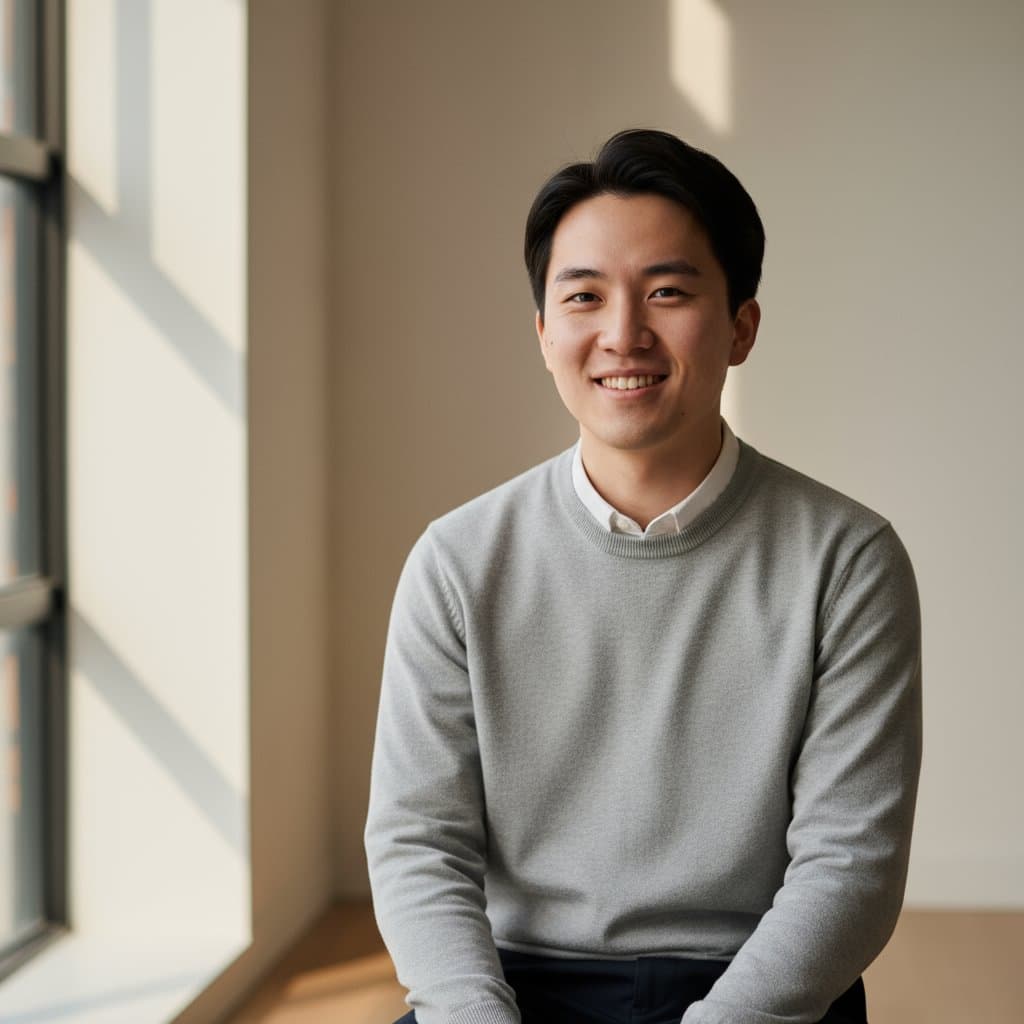 Before: Tong lau corridor aesthetic with blue hour lighting