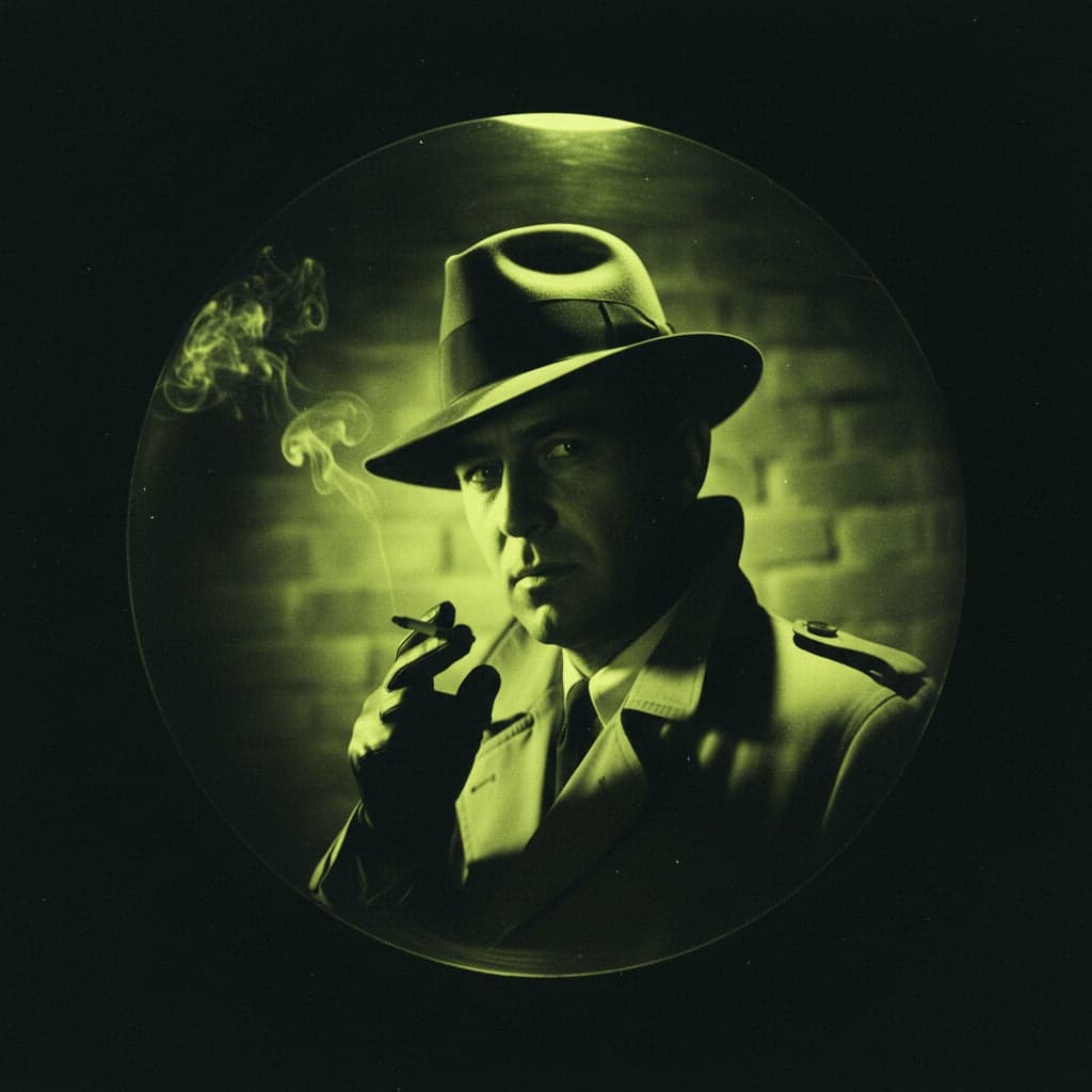 Horror peephole transformation - Film noir concept with dramatic shadows