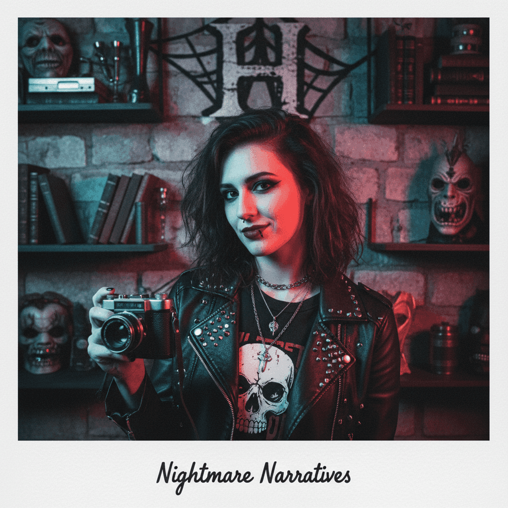 Social media header with found footage effect