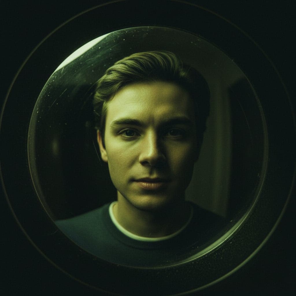 Horror peephole transformation - Analog horror YouTube thumbnail transformation