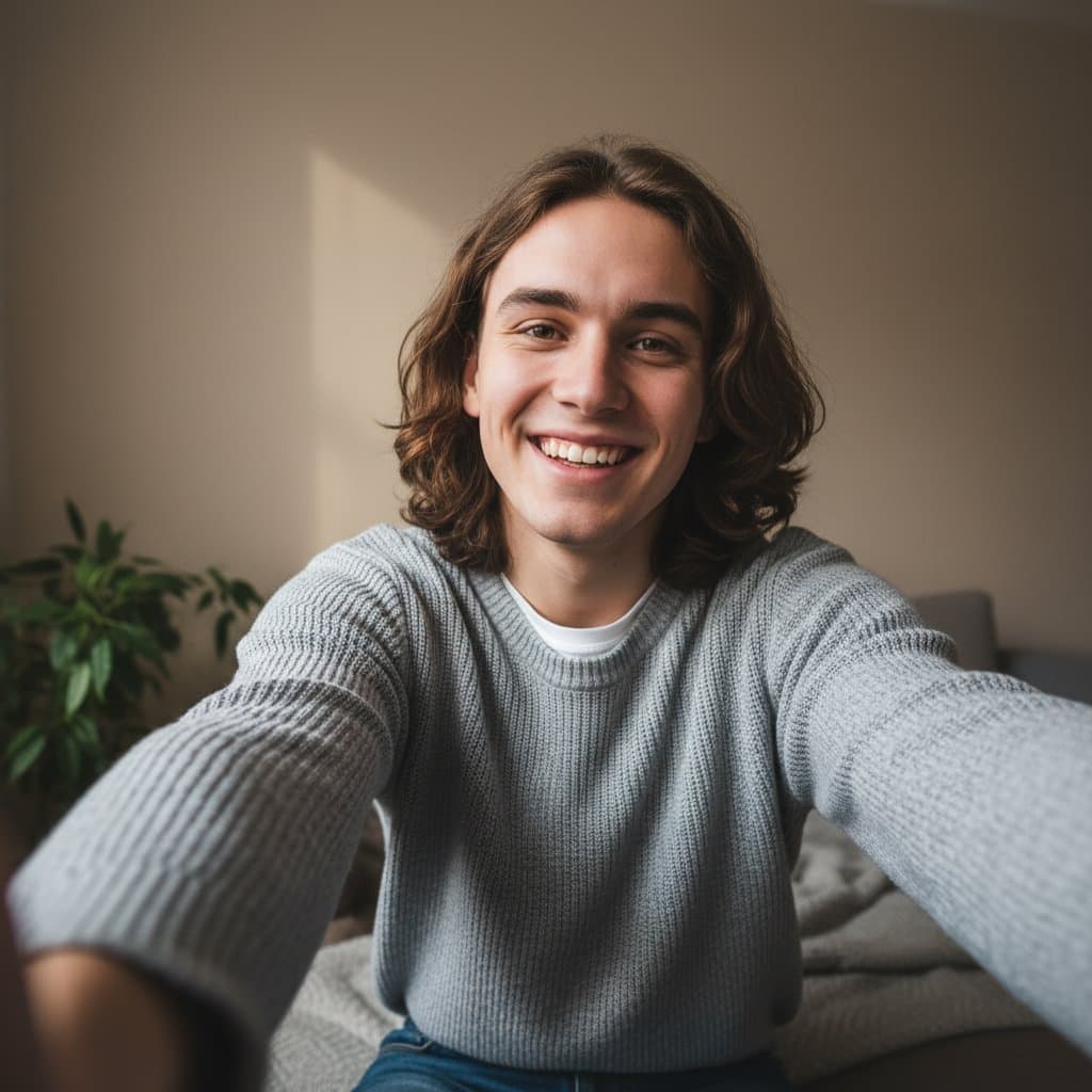 Original user selfie before horror character transformation