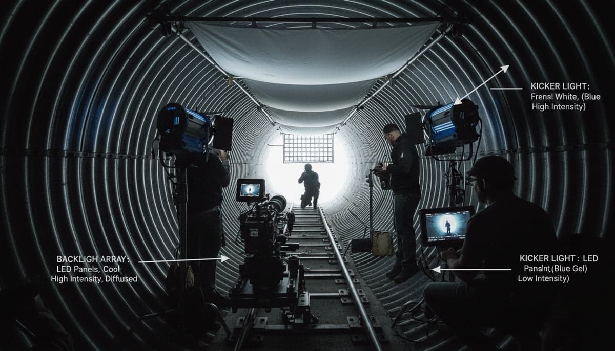 Lighting diagram from Sicario showing backlight and rim light setup