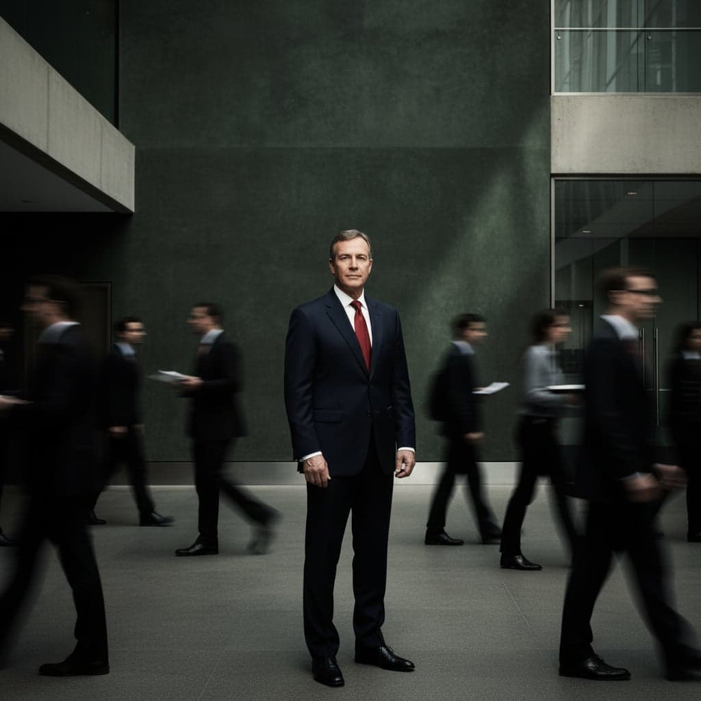 Motion blur portrait example - Executive professional