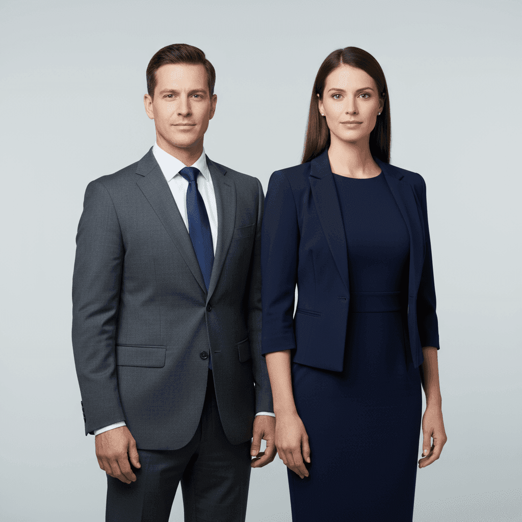 Couple transformed into classic Hollywood studio portrait