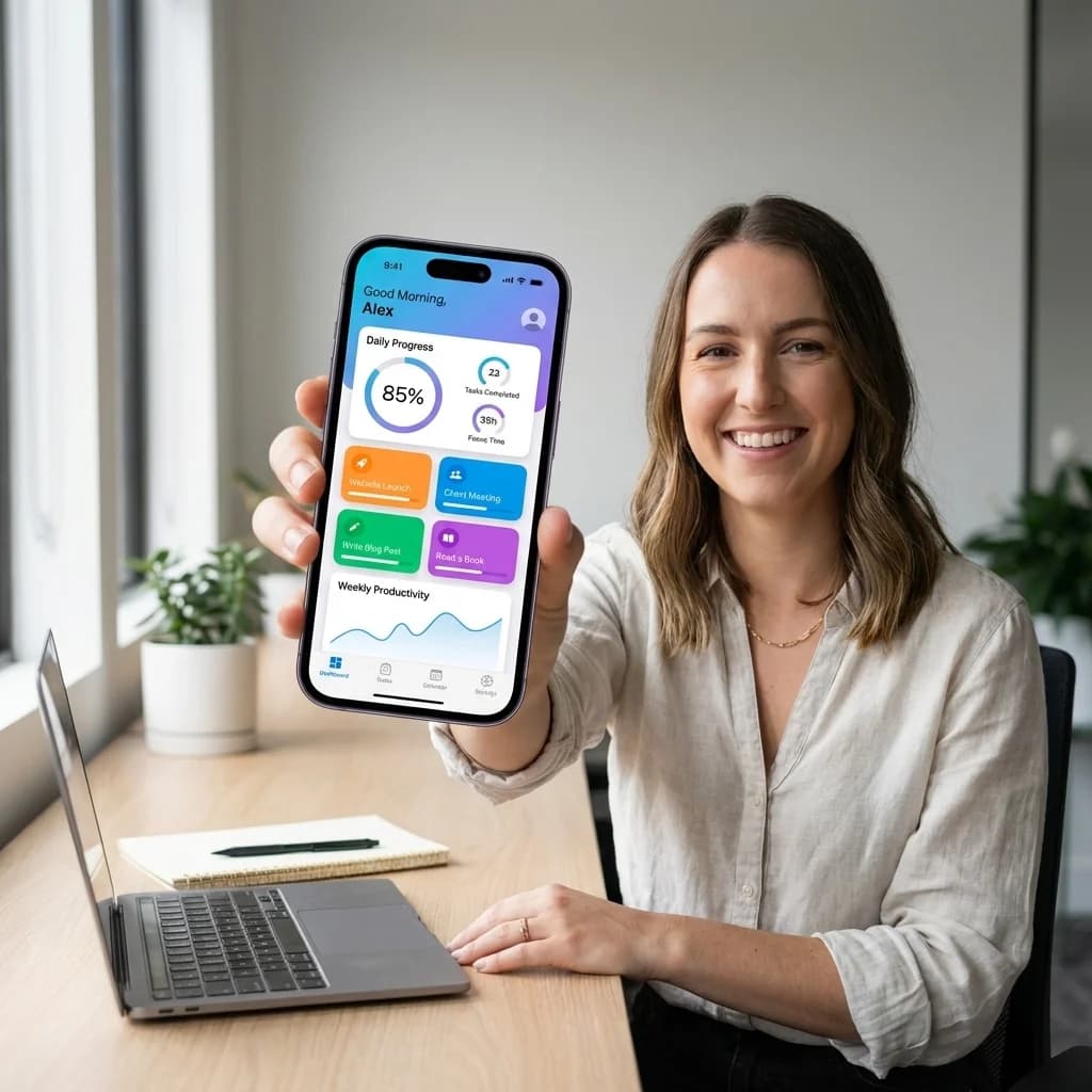 After: App Store Screenshot - hand holding phone mockup result