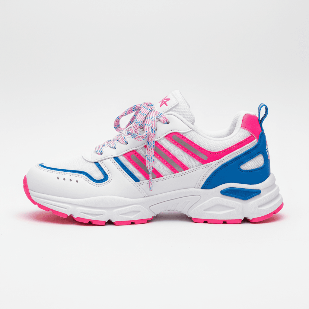 Sneaker product photo transformed into hero shot with motion effects and urban atmosphere