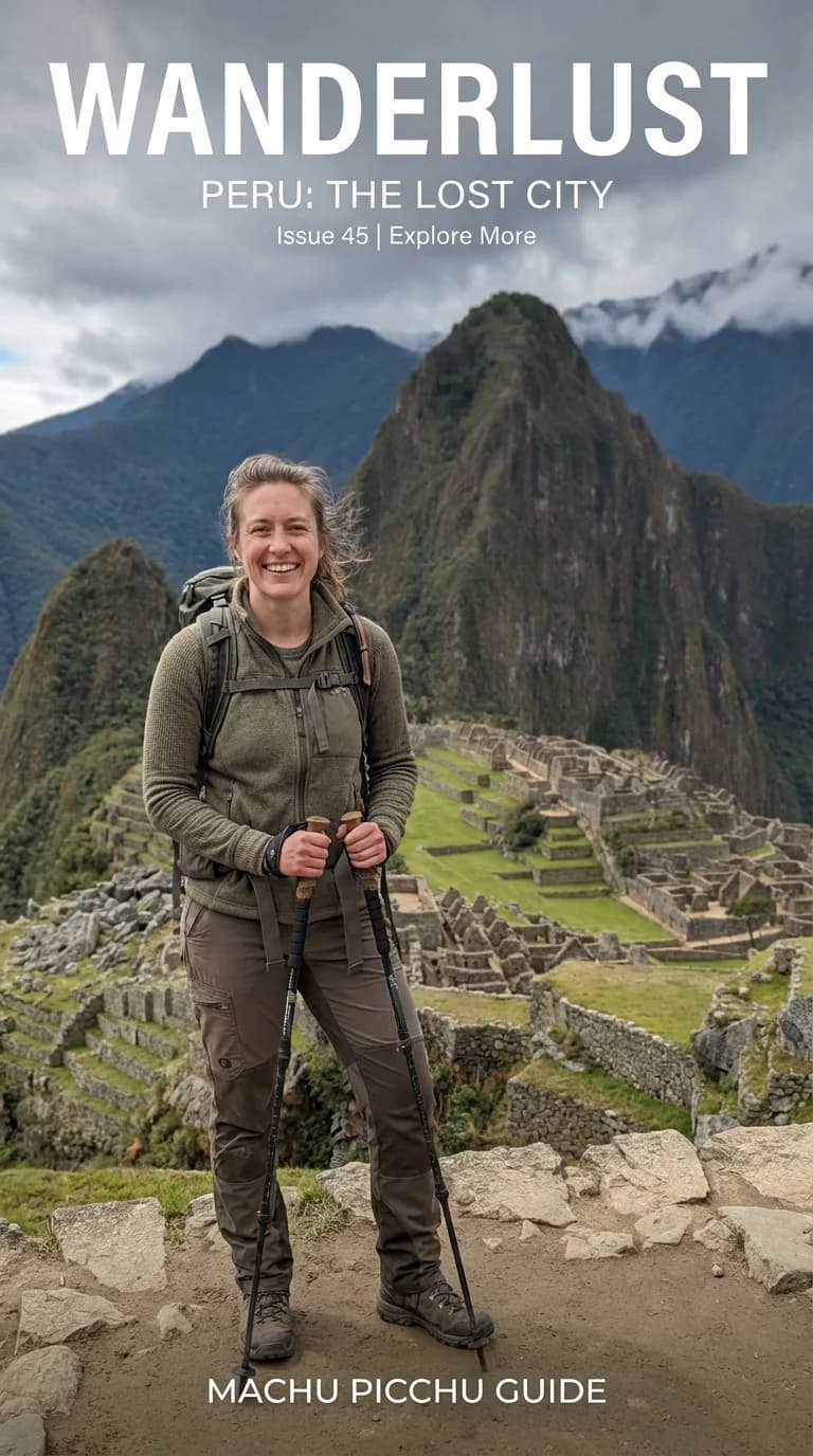 AI-generated travel poster: Machu Picchu - Cusco, Peru