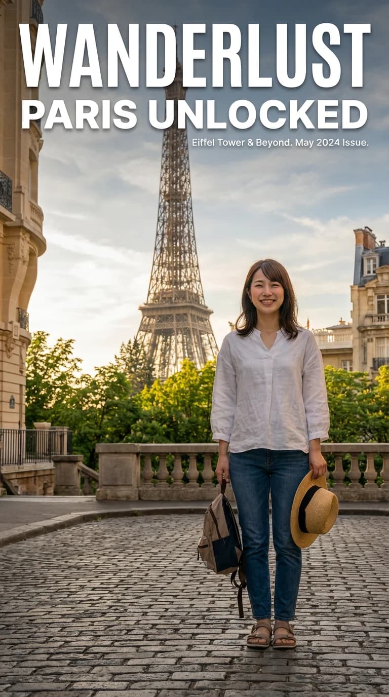 AI-generated travel poster: Paris Dream - Eiffel Tower, Paris