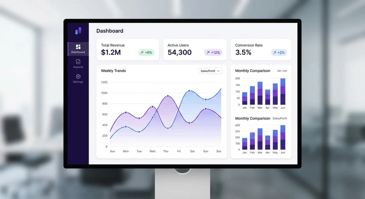 Analytics Dashboard - UI mockup example