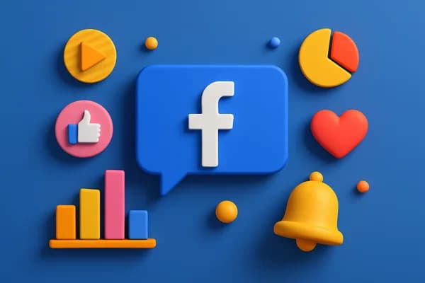 Demo image showing engaging Facebook cover photos created with AI