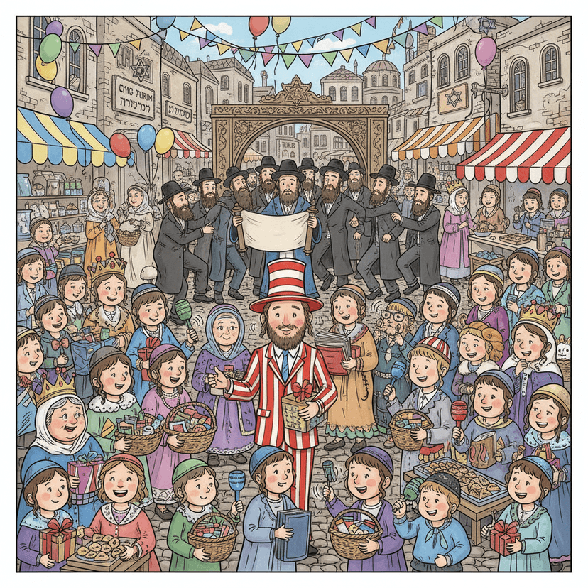 Purim Where's Waldo Scene
