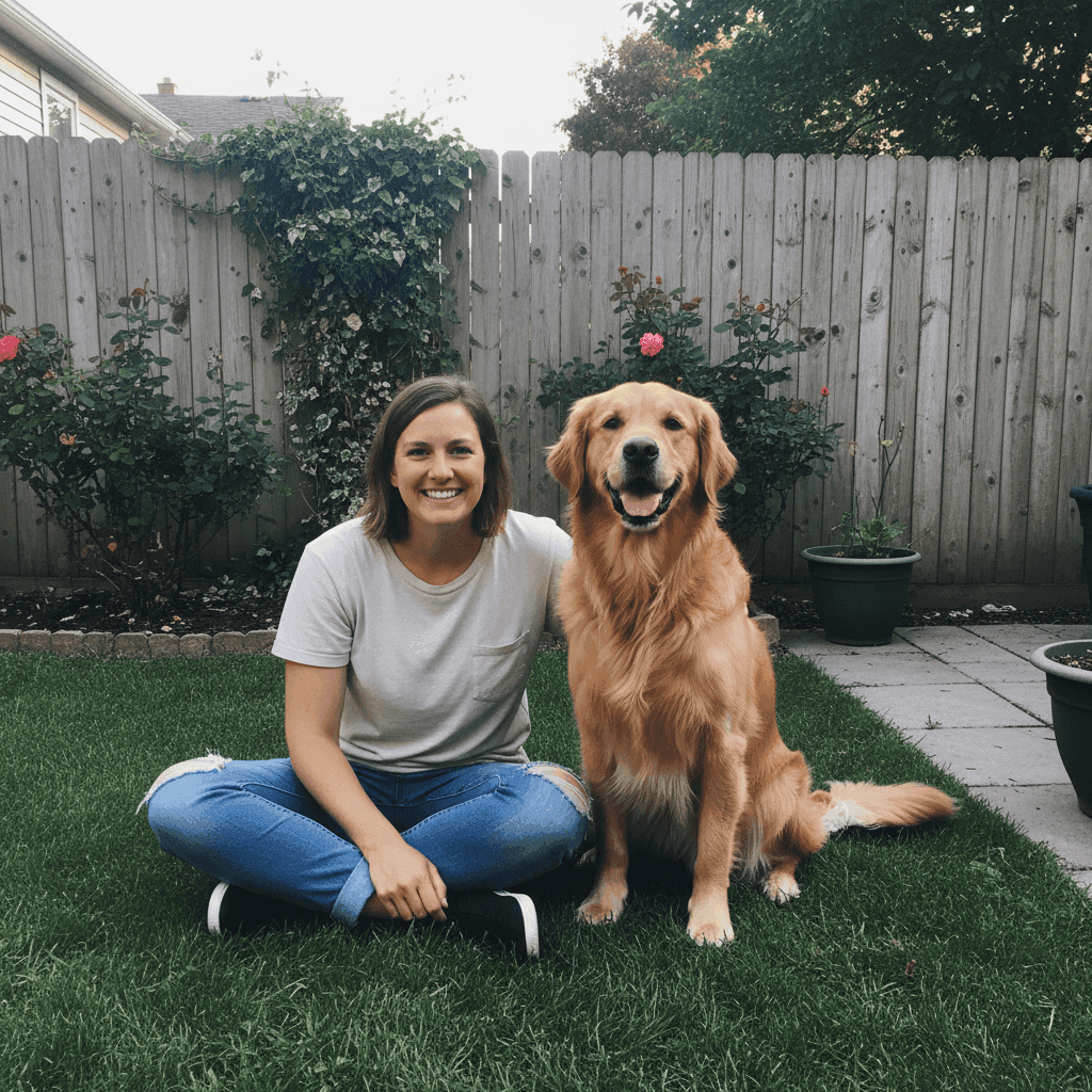 Original photo with Golden Retriever
