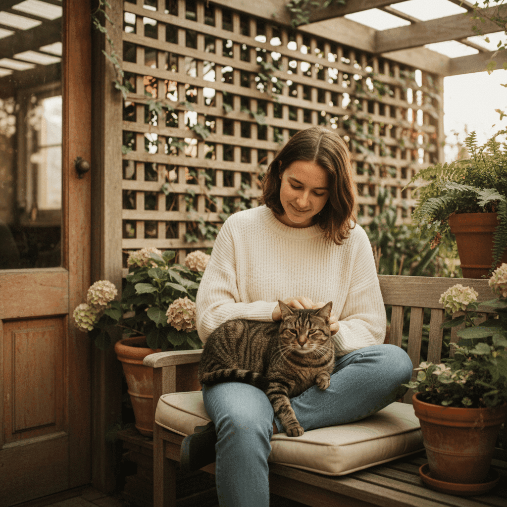 Original photo with Tabby Cat