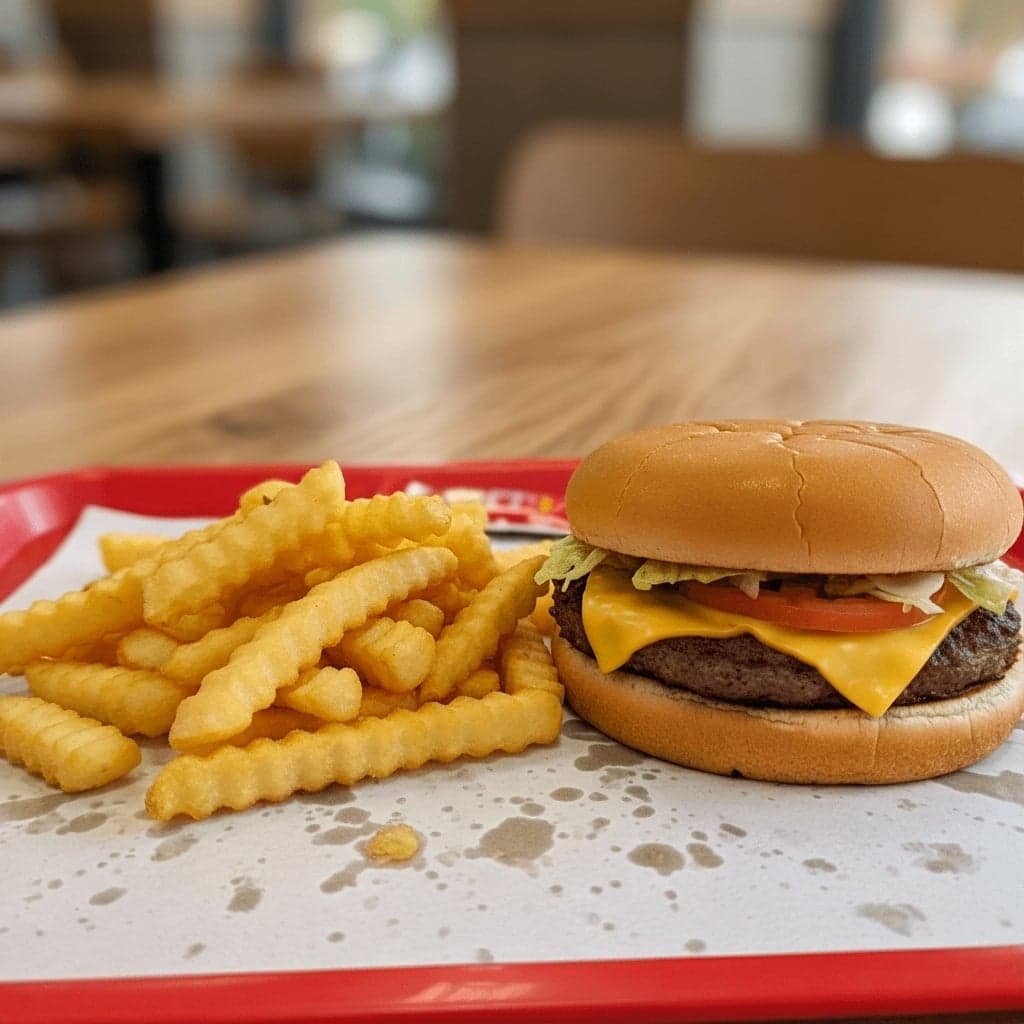 Burger after AI enhancement - professional quality