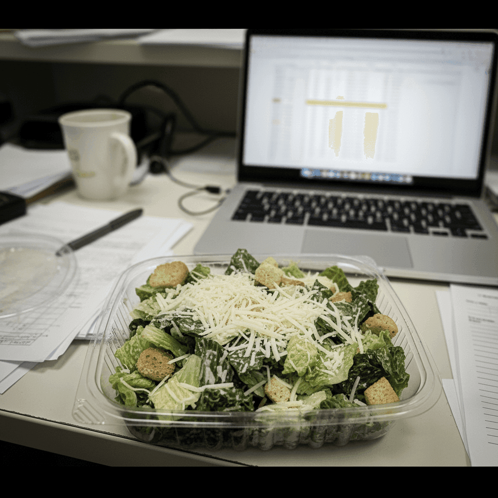 Salad before enhancement - amateur photo