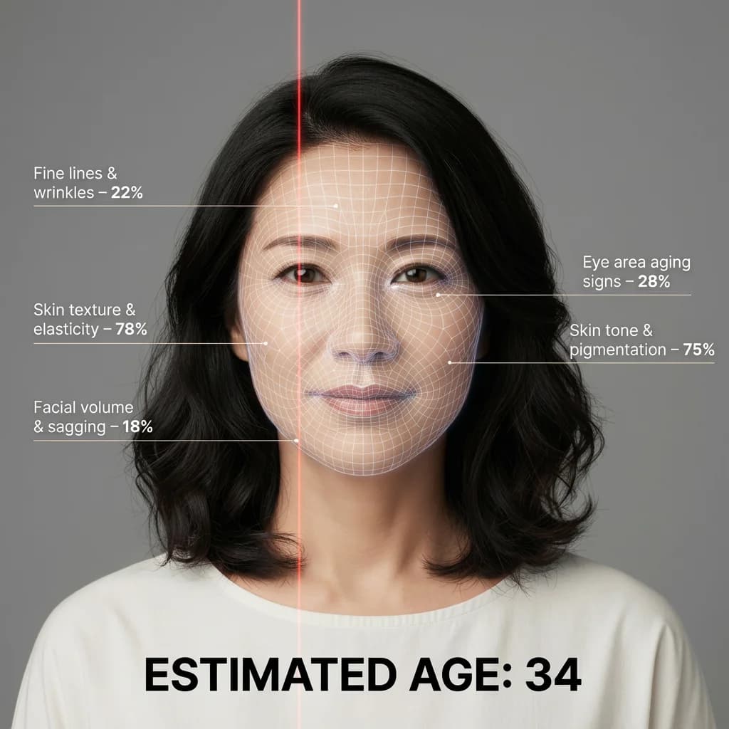 Woman - 30s - AI skin analysis result