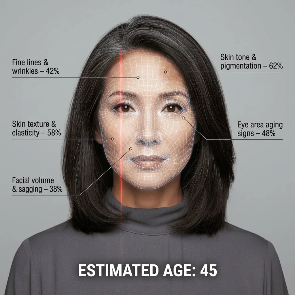 Woman - 40s - AI skin analysis result
