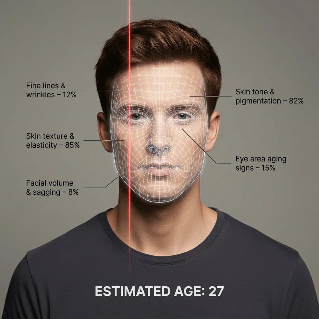Young Man - 20s - AI skin analysis result
