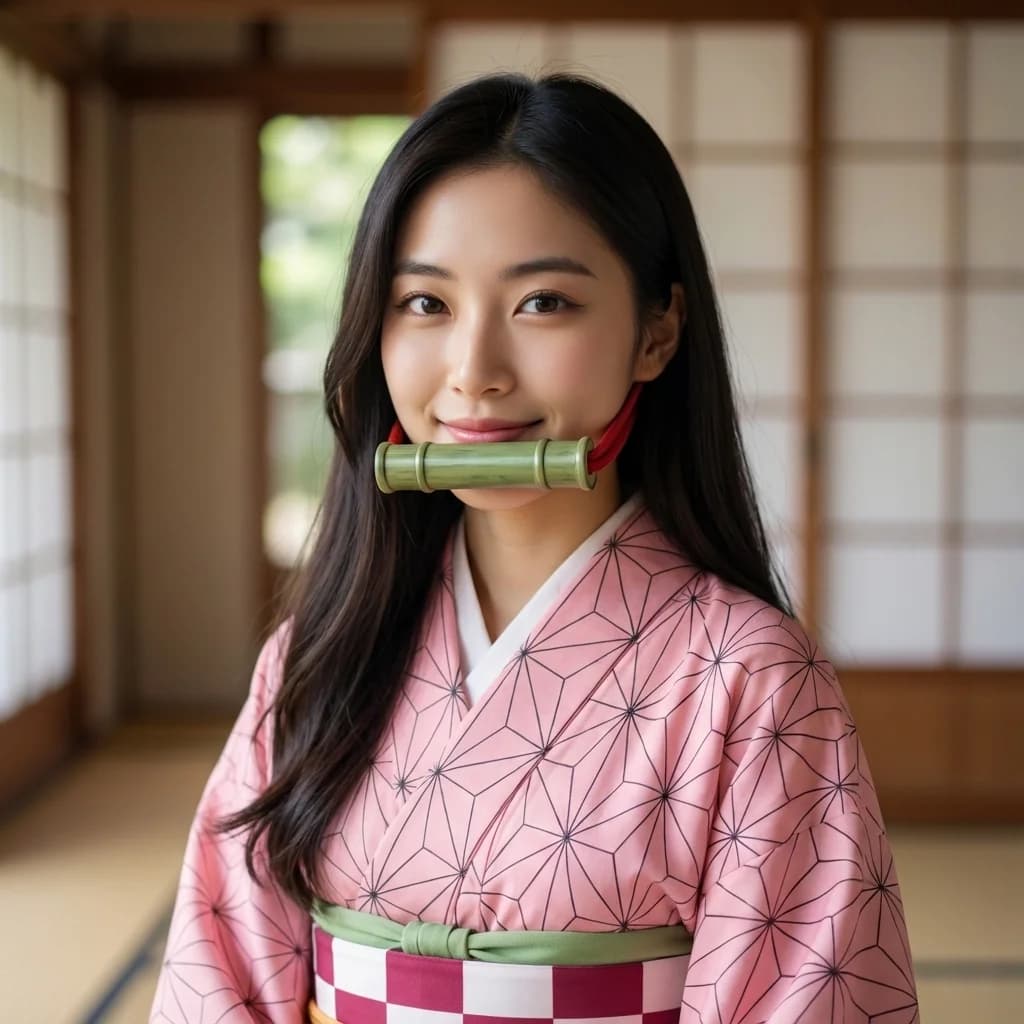 After - Nezuko cosplay transformation