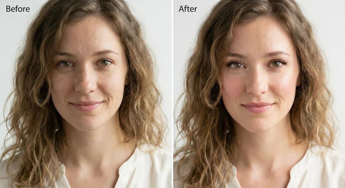 Before after makeup transformation - bridal style