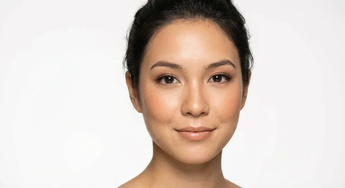 Professional makeup transformation result