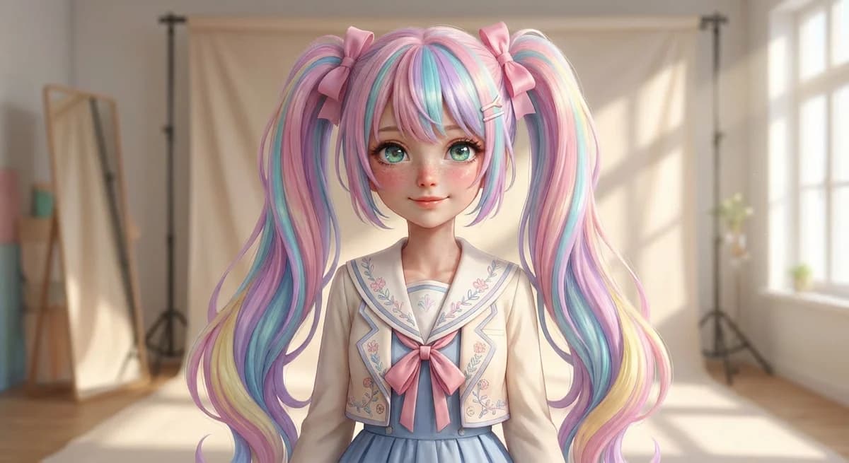 Realistic human version of anime character