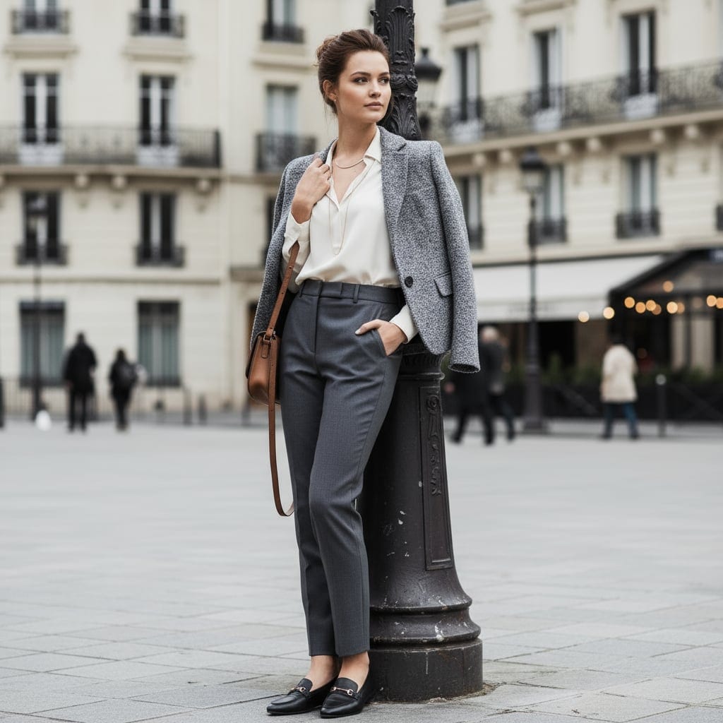 Paris street style transformation with lamppost, cobblestones, and classical architecture