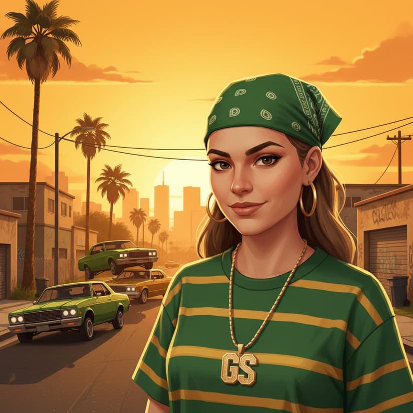 GTA filter result - Female portrait with West Coast sunset