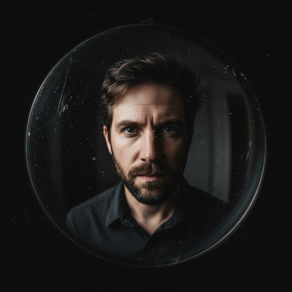 Horror peephole transformation - AI-generated found footage surveillance horror