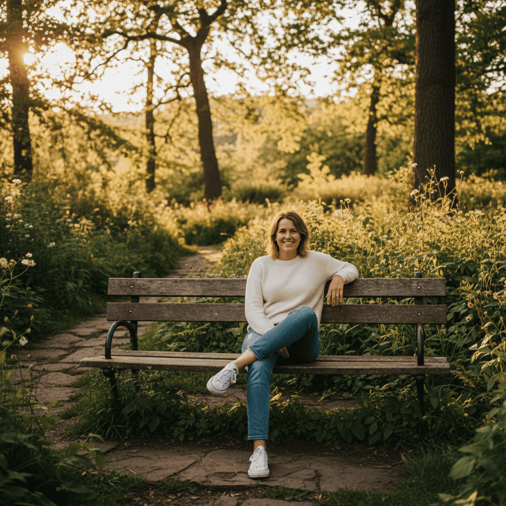 Tiny person sitting on keyboard spacebar with photorealistic scale manipulation