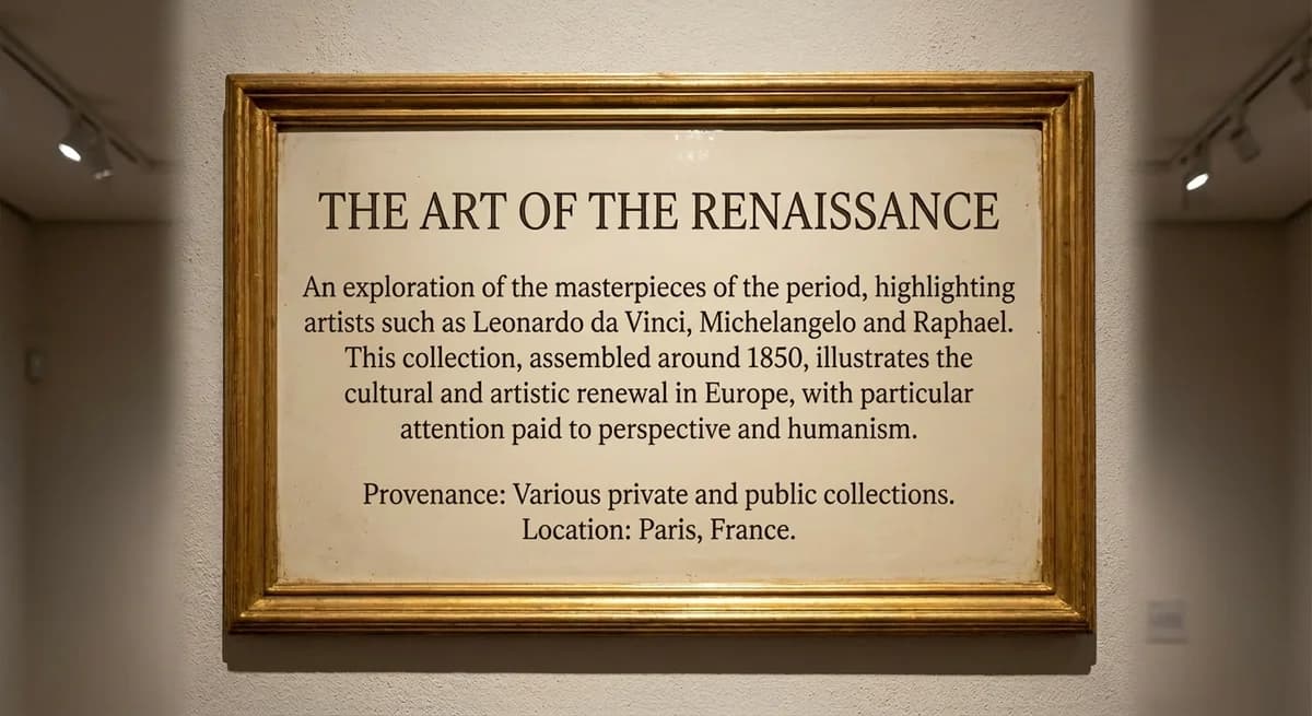 French Museum Plaque - Translated (English)