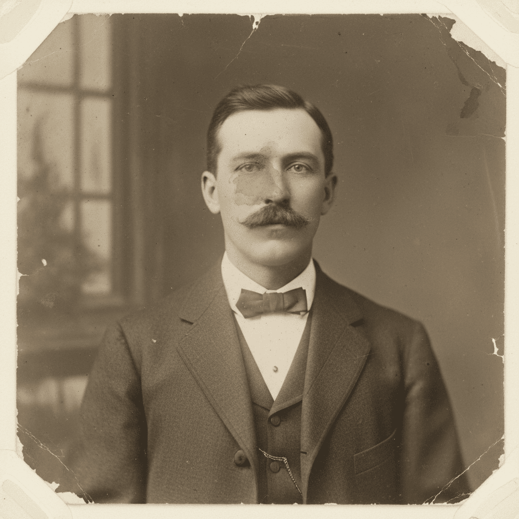 Faded family photo enhancement - before upscaling