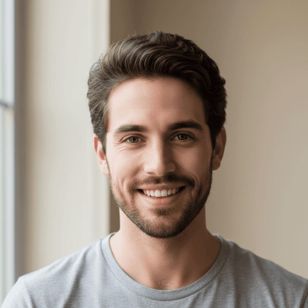 Person transformed into 3D clay icon