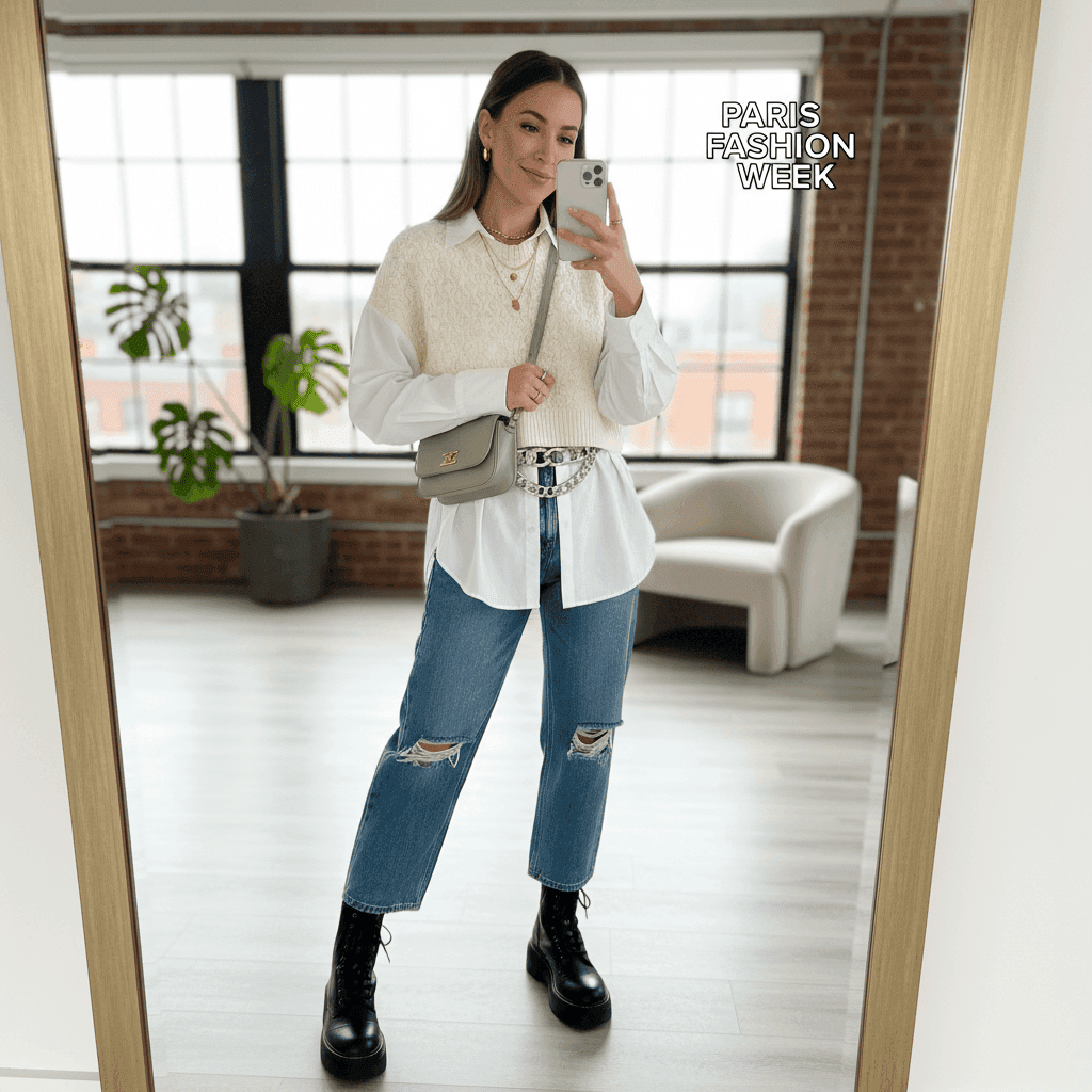 Original mirror selfie before AI transformation