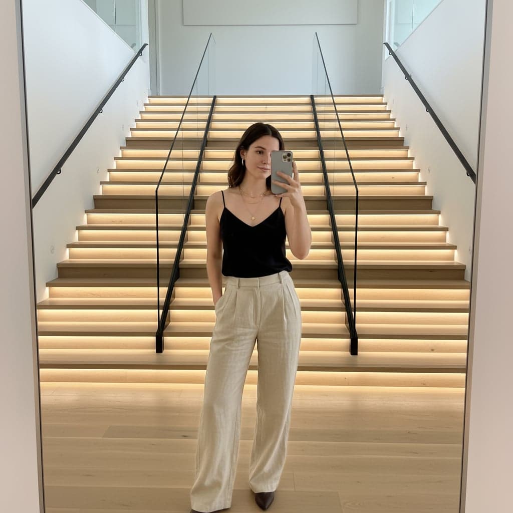 Modern LED Staircase - luxury interior selfie environment