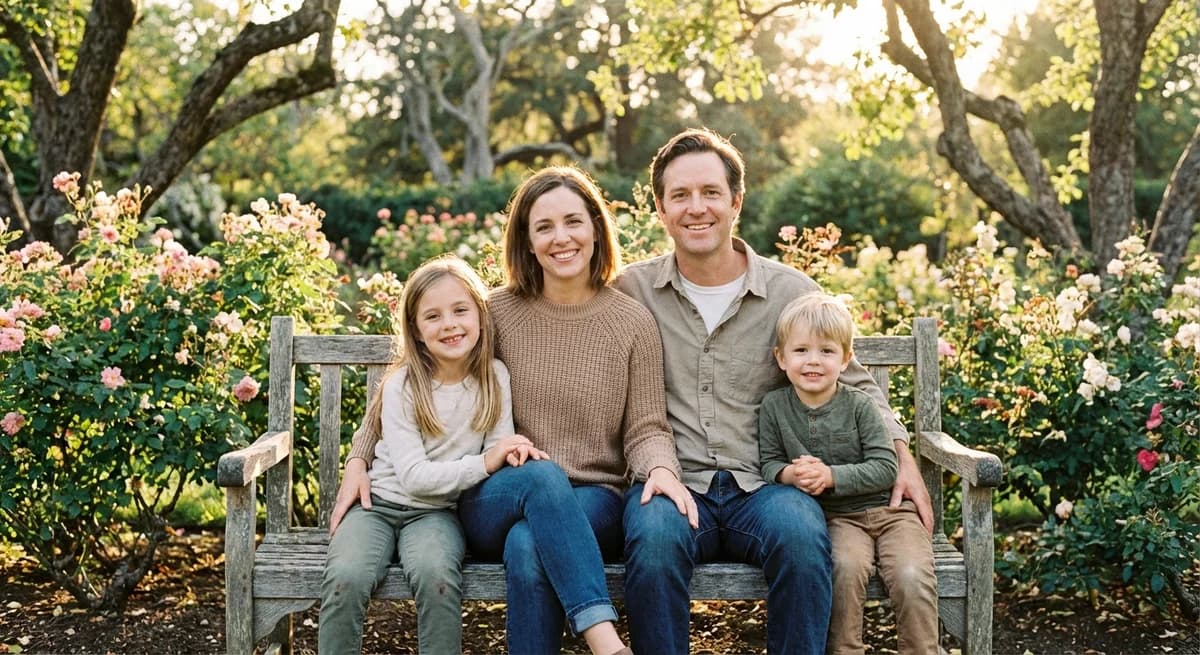 Original family photo before illustration transformation