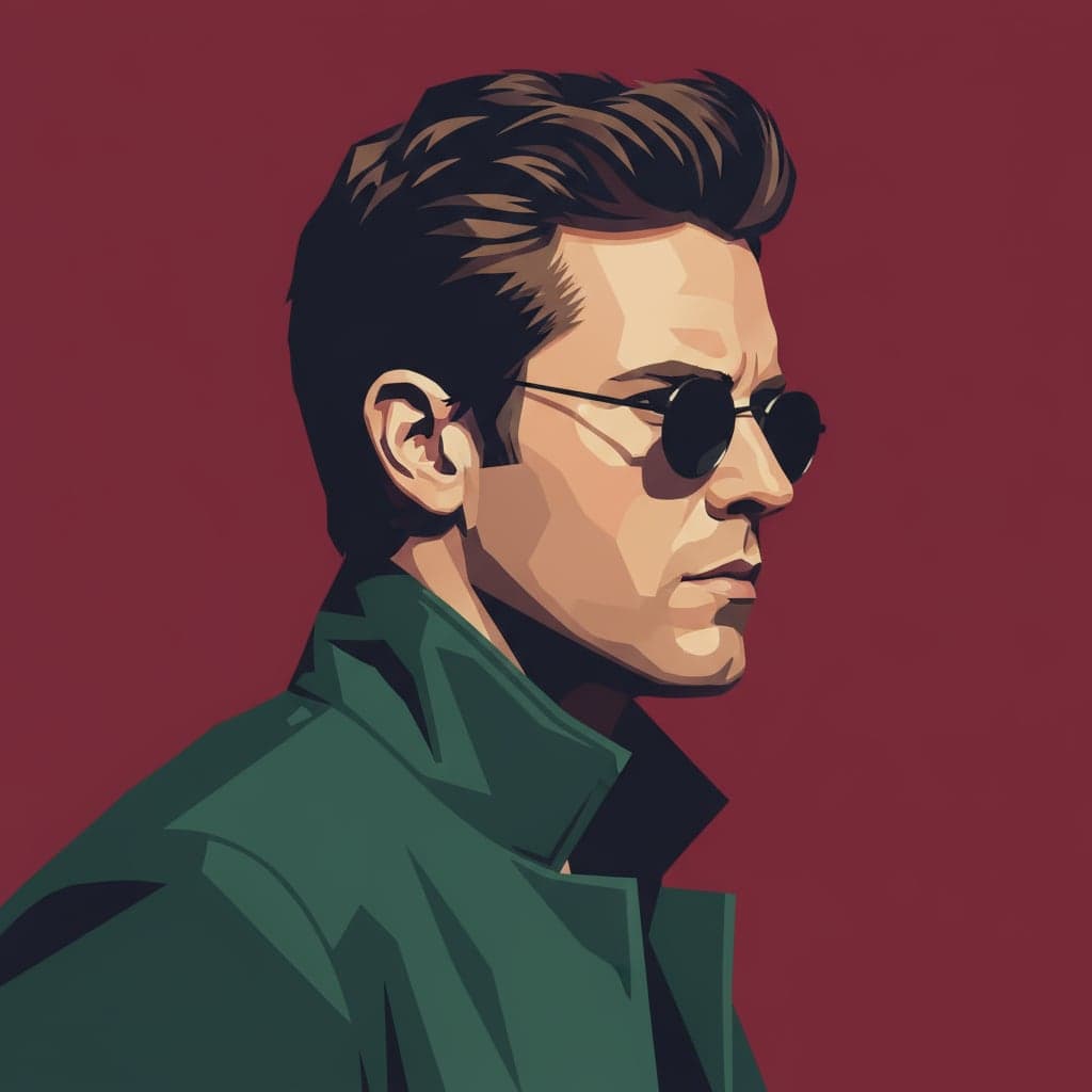 After: Musician portrait with pop art vector treatment for album cover