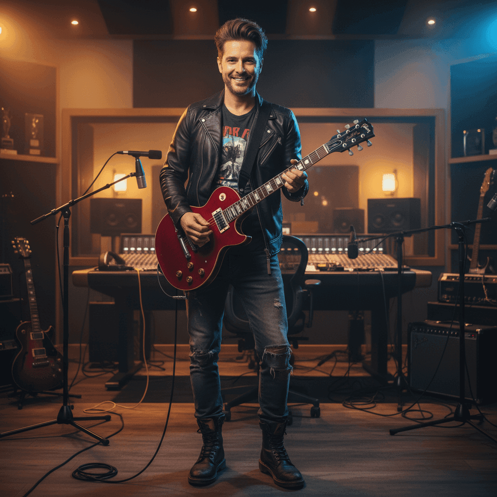 Before: Musician portrait with pop art vector treatment for album cover