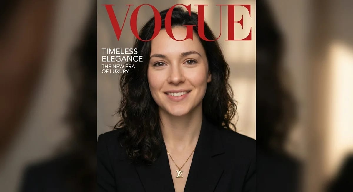 Stunning Vogue magazine cover with luxury styling