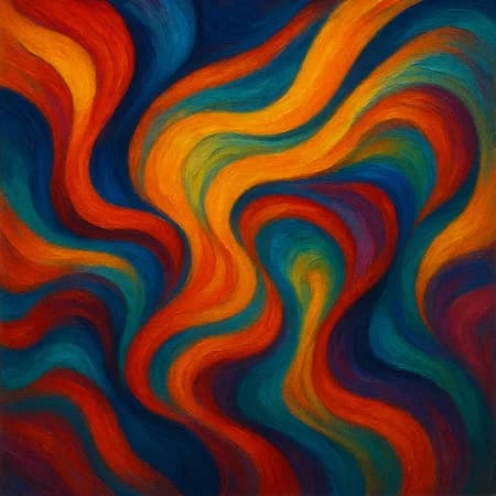 Demo image showing abstract art installations created with AI