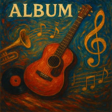 Demo image showing custom album cover art created with AI