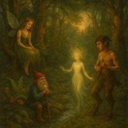 Demo image showing imaginative book illustrations created with AI