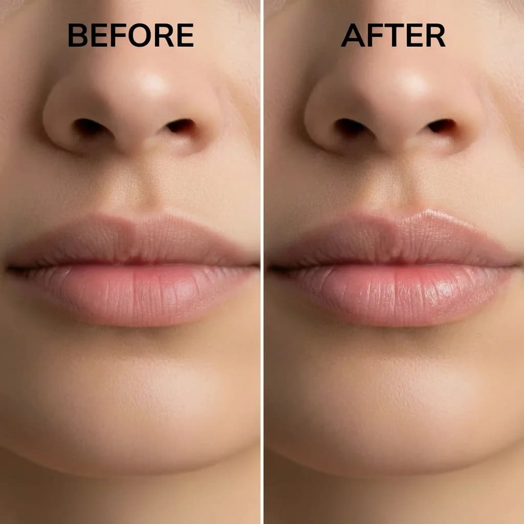 Lip Enhancement - Before and after comparison