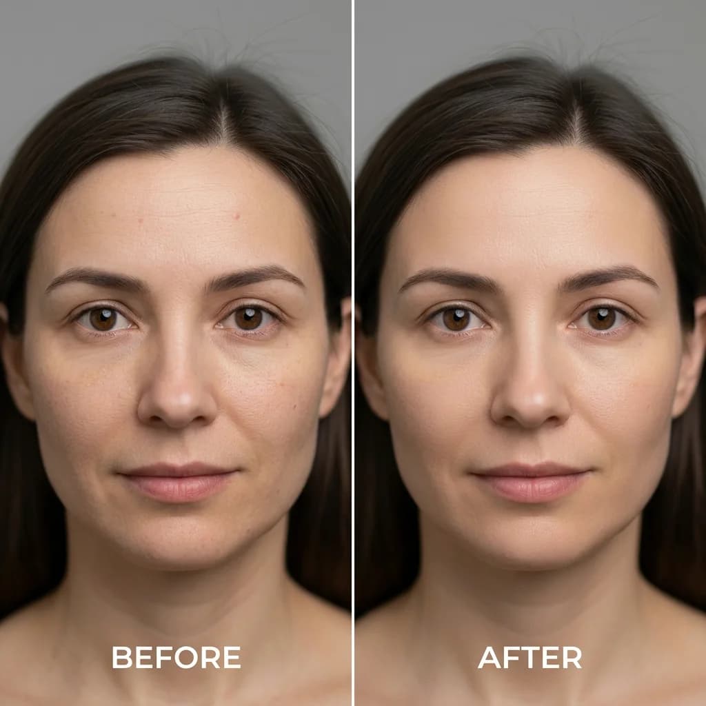 Skincare Improvement - Before and after comparison
